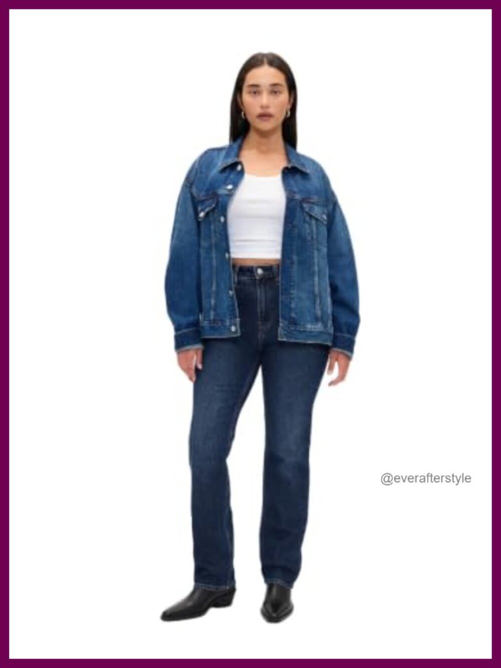 GAP 90's Curvy Straight Fit Denim Jeans High Rise Pull On